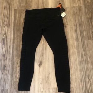 NWT RBX BLACK LEGGINGS. Black mesh details.